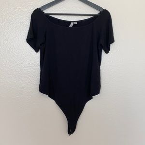Asos Curve Black Off The Shoulder Bodysuit Size 16
